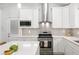 Modern kitchen featuring stainless steel appliances, quartz countertops, and stylish white cabinetry at 1254 Moores Mill Nw Rd, Atlanta, GA 30327