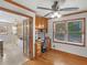 Office with natural light and built-in cabinets, conveniently located next to a modern bathroom at 35 Tracechain, Stockbridge, GA 30281