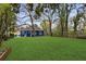 Sprawling backyard featuring lush green grass and mature trees, perfect for outdoor enjoyment at 5074 Park Ave, Forest Park, GA 30297