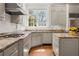 Bright kitchen features stainless steel appliances and granite countertops at 1209 The By Ne Way, Atlanta, GA 30306
