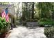 Back patio area with beautiful plants and view of the backyard at 1209 The By Ne Way, Atlanta, GA 30306