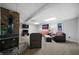 Basement recreation area with wood burning fireplace at 1064 Brooks Rackley Rd, Dallas, GA 30157