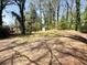 Spacious backyard with mature trees, offering a serene and private outdoor space at 2567 Connally Dr, East Point, GA 30344