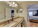 Bathroom with granite vanity open to main bedroom at 3201 Lenox Rd Ne # 13, Atlanta, GA 30324