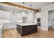 Modern kitchen featuring a central island with storage and stainless steel appliances at 3816 Havenrock Drive, Marietta, GA 30066