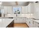 Modern kitchen featuring white cabinetry, stainless steel appliances, and wooden floors at 3816 Havenrock Drive, Marietta, GA 30066