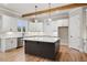 Open concept kitchen with stainless steel appliances and a large center island at 3816 Havenrock Drive, Marietta, GA 30066
