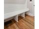 Mudroom area with wooden floors and built in storage and bench at 3816 Havenrock Drive, Marietta, GA 30066
