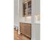 Tan cabinets, countertop, and decorative backsplash at 3820 Havenrock Dr, Marietta, GA 30066