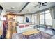 Open concept living room and dining area with polished concrete floors at 350 Peters Sw St # 19, Atlanta, GA 30313