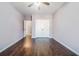 Bedroom with wood floors, closet, window and natural light at 508 Arbor Trl, Loganville, GA 30052
