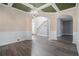 Spacious dining room features hardwood floors, coffered ceilings, and natural light at 508 Arbor Trl, Loganville, GA 30052