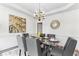 Elegant dining room featuring modern decor and ample seating at 2516 Woolwich Nw Ct, Acworth, GA 30101