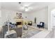 Beautiful living room with a fireplace and modern furniture at 2516 Woolwich Nw Ct, Acworth, GA 30101