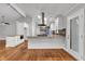 Modern kitchen with stainless steel appliances, granite countertops, and hardwood floors at 2520 Robin Hood Ne Pl, Marietta, GA 30068