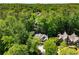 Aerial view of a beautiful home nestled among lush green trees, showcasing the property's privacy and natural surroundings at 978 Moores Club Ne, Atlanta, GA 30319