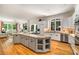 Spacious kitchen with a large island, stainless steel appliances, and a seamless transition to the living area at 978 Moores Club Ne, Atlanta, GA 30319