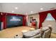 Home theater with a large screen, comfortable seating and popcorn machine at 978 Moores Club Ne, Atlanta, GA 30319