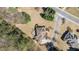 Aerial view of a well maintained yard and lush landscaping surrounding this stunning home in a desirable neighborhood at 3227 Aviary Nw Ct, Acworth, GA 30101