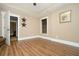 Spacious bedroom featuring a modern hardwood floor and unique star decorations at 3227 Aviary Nw Ct, Acworth, GA 30101