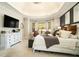 Relaxing main bedroom with a tray ceiling, lots of natural light, and neutral decor at 3227 Aviary Nw Ct, Acworth, GA 30101