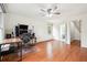 Well-lit bedroom featuring beautiful hardwood floors and an open layout at 108 Kirk Crossing Dr, Decatur, GA 30030