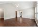 Bright, spacious main bedroom features vaulted ceilings, hardwood floors, and ensuite bathroom at 21 Enclave Walk, Powder Springs, GA 30127