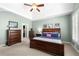 Vaulted ceiling main bedroom with plush neutral carpet and a closet and ensuite at 3285 Millwood Se Trl, Smyrna, GA 30080
