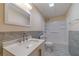 Finished basement bathroom with shower and single sink at 3365 Preservation Cir, Lilburn, GA 30047