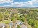 Wide aerial view of the community showcasing lush trees and landscaping at 105 Oakfield Way, Douglasville, GA 30134