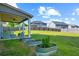 Relaxing covered patio with comfortable seating overlooking a spacious backyard, perfect for enjoying the outdoors at 3048 Level Grove Ln, Dacula, GA 30019