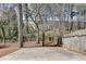 Backyard basketball court with trees and privacy fence at 1861 Dyer Cir, Atlanta, GA 30341