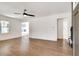 Spacious living room with hardwood floors, neutral paint and a ceiling fan at 1861 Dyer Cir, Atlanta, GA 30341