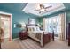 Bedroom featuring a bed, window with drapes, and carpet at 3225 Suffolk Dr, Cumming, GA 30041