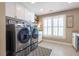 Bright laundry room with modern washer and dryer, cabinetry, and natural light at 3225 Suffolk Dr, Cumming, GA 30041