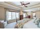 Inviting main bedroom with tray ceilings, large windows, and plush carpet, offering a relaxing retreat at 3225 Suffolk Dr, Cumming, GA 30041