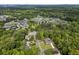 Aerial view of schools and neighborhood homes surrounded by trees at 2462 Chestnut Lndg, Atlanta, GA 30360