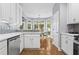 Modern kitchen features white cabinetry, stainless steel appliances, and a stylish backsplash at 2462 Chestnut Lndg, Atlanta, GA 30360