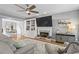 Inviting living room with fireplace, large screen TV, and stylish decor creates a cozy atmosphere at 2462 Chestnut Lndg, Atlanta, GA 30360