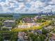 Stunning aerial view of a neighborhood in Atlanta, with the city skyline in the distance and lush greenery surrounding the homes at 1079 Arbor Ne Trce, Atlanta, GA 30319
