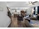 Open-concept living space seamlessly connects the living, kitchen, and dining areas at 29 Laurelwood Nw Ln, Cartersville, GA 30121