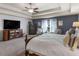 Relaxing main bedroom boasts a tray ceiling, furniture, and large windows at 346 M J Mccarthy Way, Hampton, GA 30228