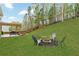 A spacious backyard featuring a patio and fire pit at 6350 Lantana Village Way, Cumming, GA 30028