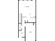 Main-level floor plan showcasing the layout of the living room, dining area, kitchen, foyer, and garage at 7109 Gladstone Cir, Lithonia, GA 30038