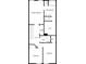 Upper-level floor plan featuring bedrooms, bathrooms, laundry room, and walk-in closets at 7109 Gladstone Cir, Lithonia, GA 30038