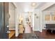 Stylish entryway featuring hardwood floors and modern lighting fixtures at 1025 Martins Lake Close, Roswell, GA 30076