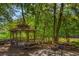 Community picnic gazebo with multiple tables and barbeque pits, perfect for outdoor gatherings by the river at 1025 Martins Lake Close, Roswell, GA 30076