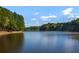 Expansive view of the lake, showcasing its tranquil waters and the lush greenery along the shoreline on a sunny day at 1025 Martins Lake Close, Roswell, GA 30076