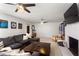 Spacious living room featuring a cozy fireplace and comfortable seating arrangements at 1025 Martins Lake Close, Roswell, GA 30076