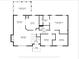 Floor plan of the first floor showing room layout and dimensions of kitchen, bedrooms, living area, etc at 1303 Bass Dr, Woodstock, GA 30189